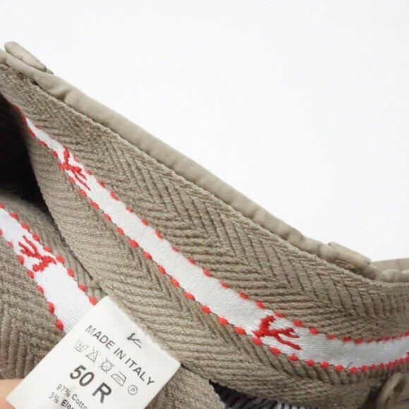 Isaia Tinto Regular Khaki Brown Cotton Blend Casual Mens Chino Pants 50R EU NEW - Picture 7 of 7